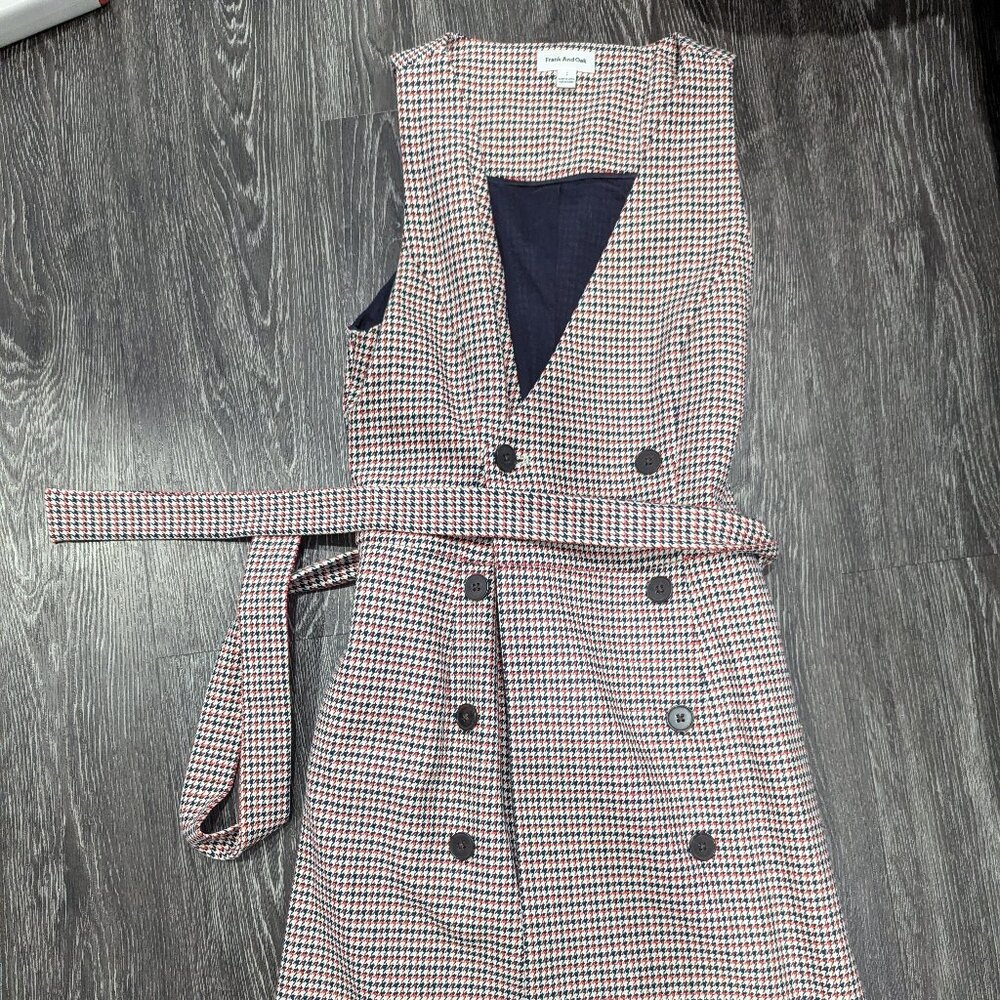 Frank & oak herringbone buttoned dress